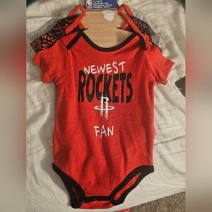 NWT Houston Rockets Unisex 18-24mo Bodysuit Romper Creeper